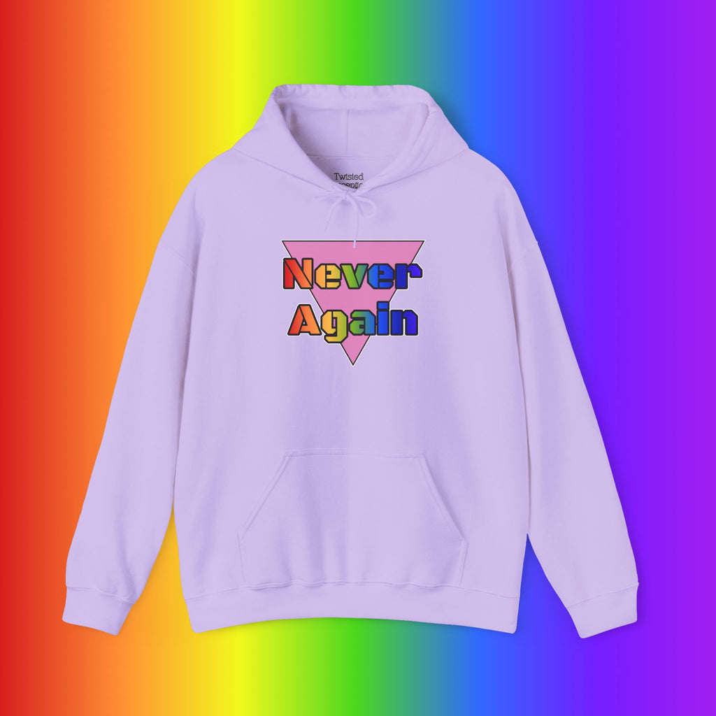Never Again Bold Letters Heavy Blend Hoodie
