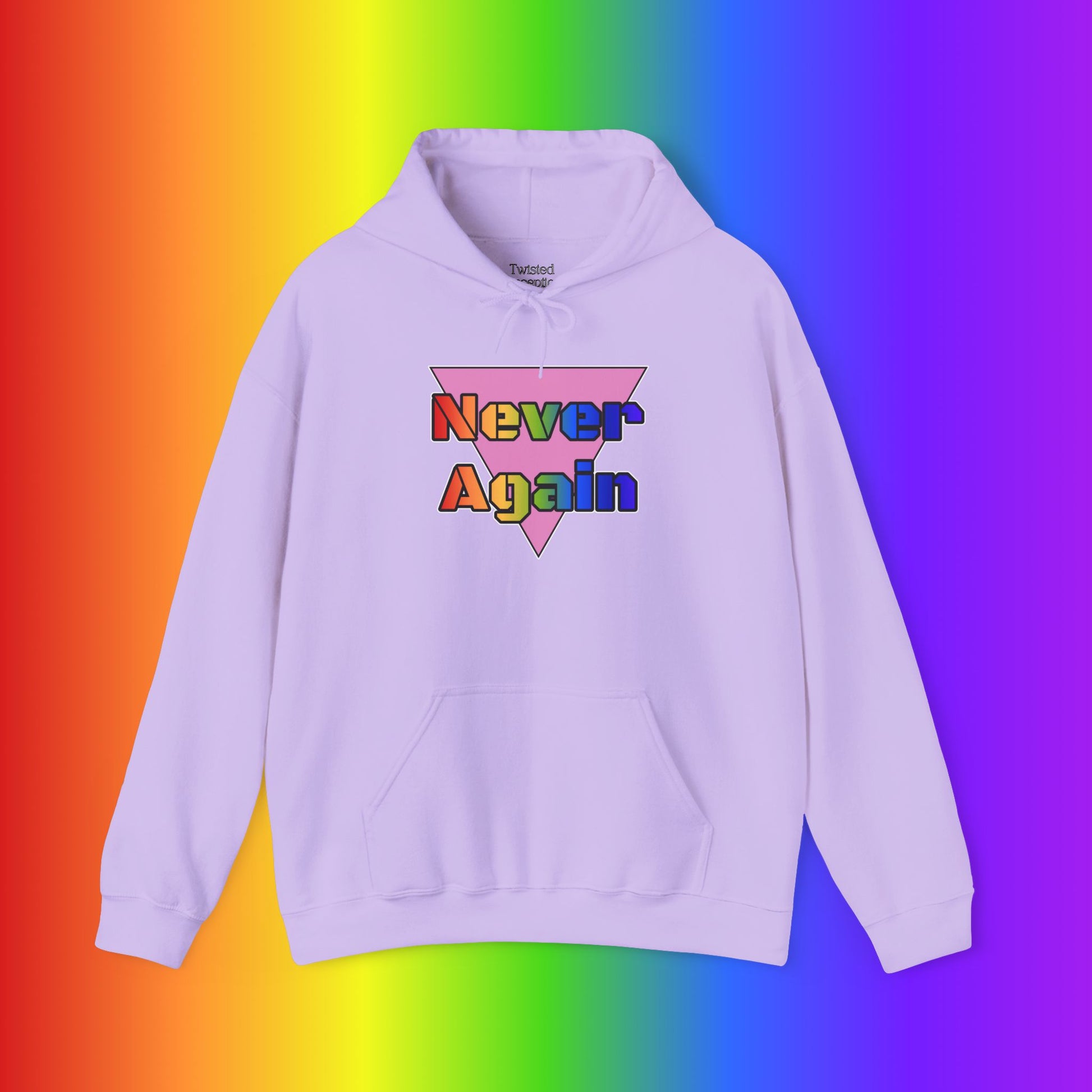 Never Again Bold Letters Heavy Blend Hoodie