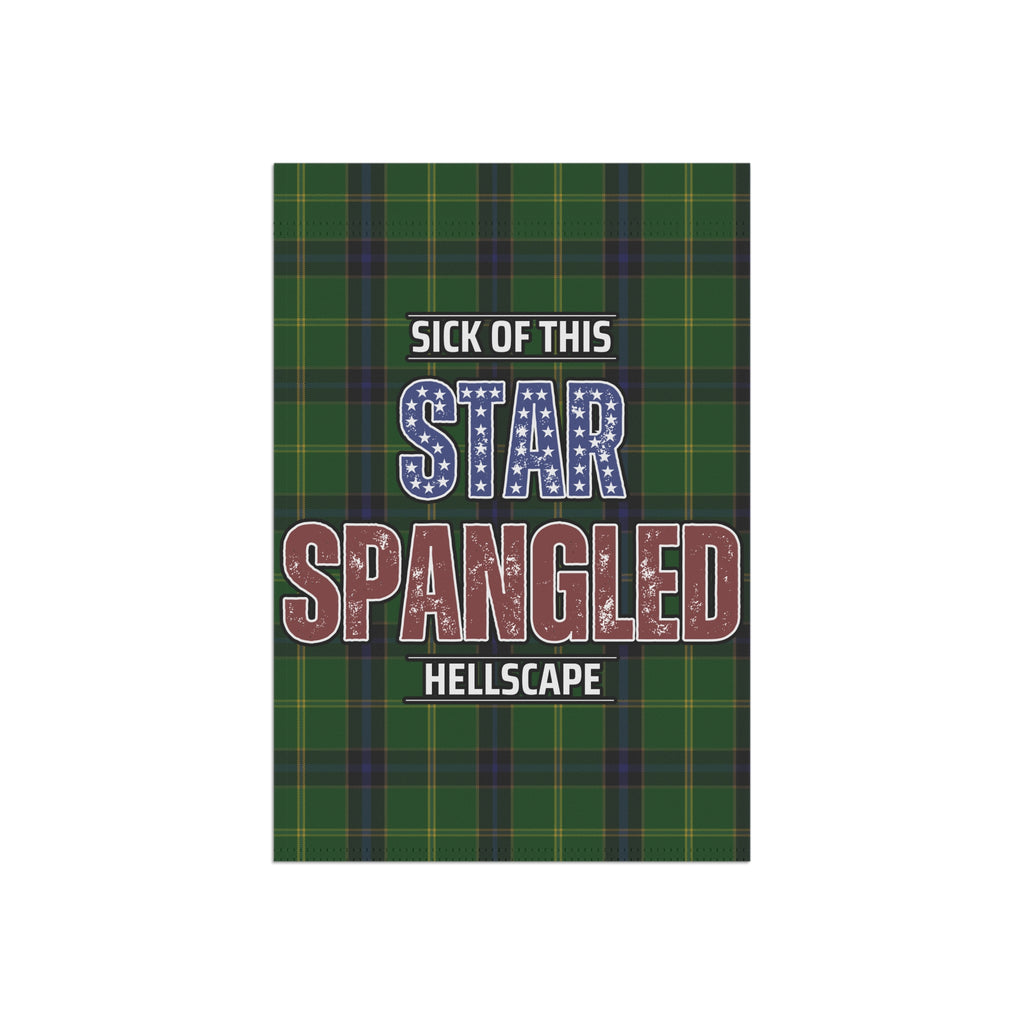 Star Spangled Hellscape Tartan Garden Banner