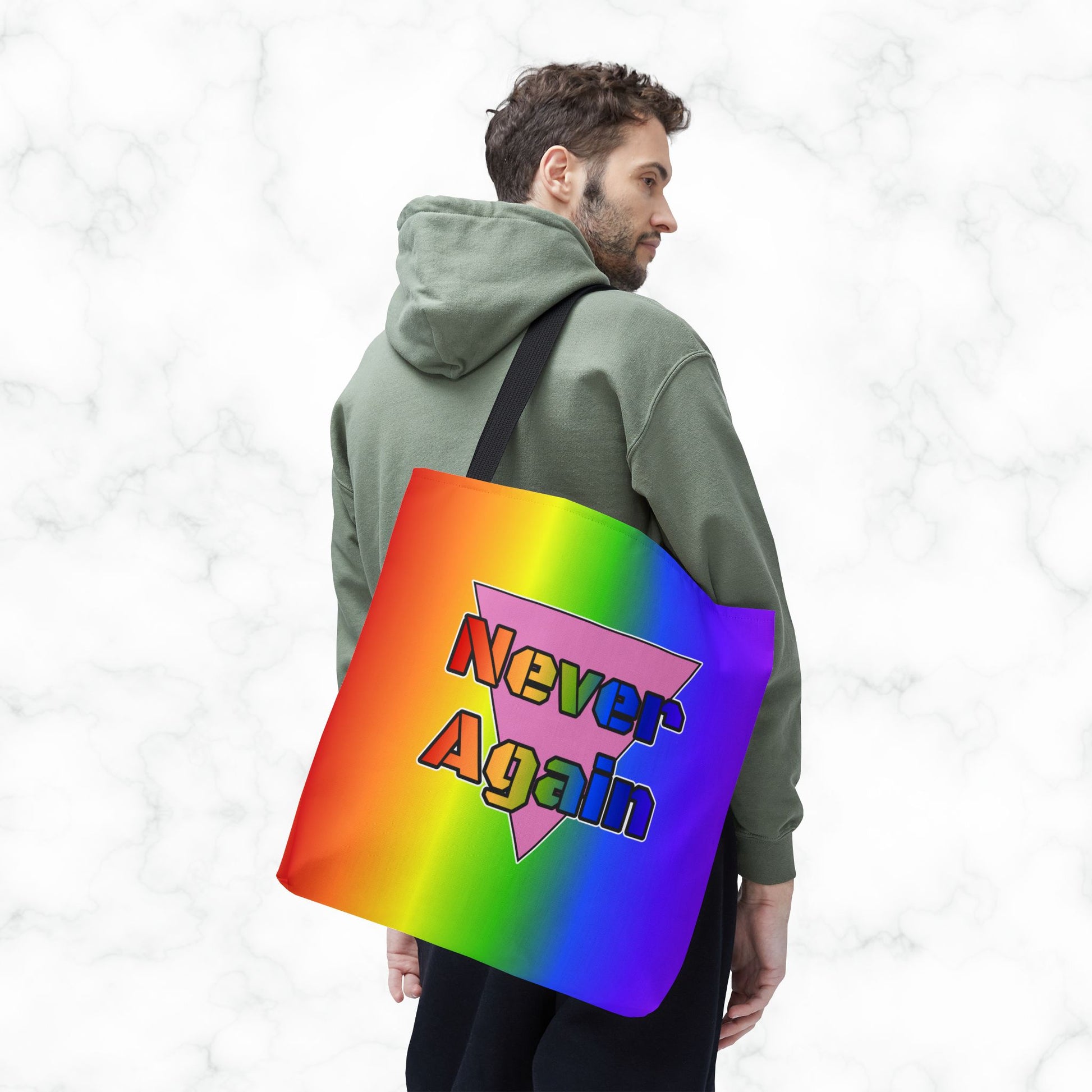 Never Again Bold Letters Tote Bag