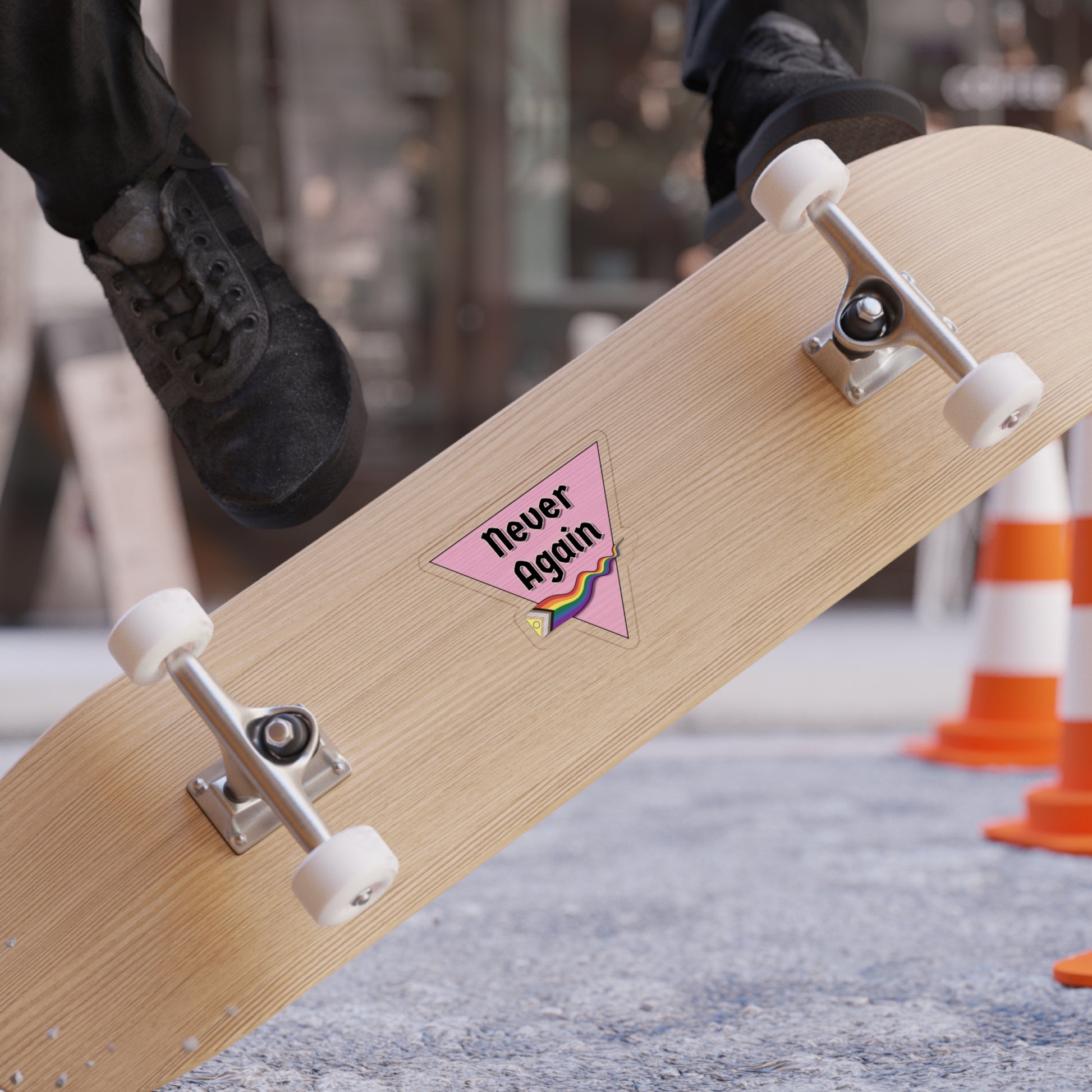 Never Again Die-Cut Outdoor Sticker