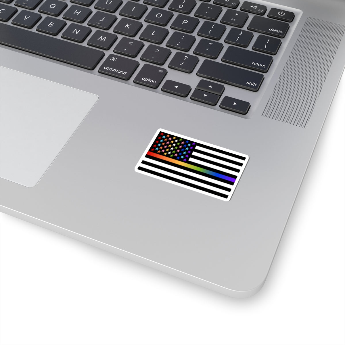 Thin Queer Line American Flag Stickers