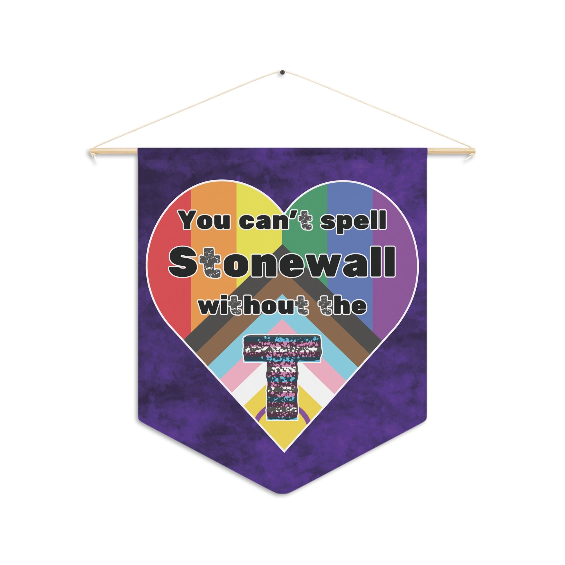 Transgender Inclusion Colorful Pride Pennant