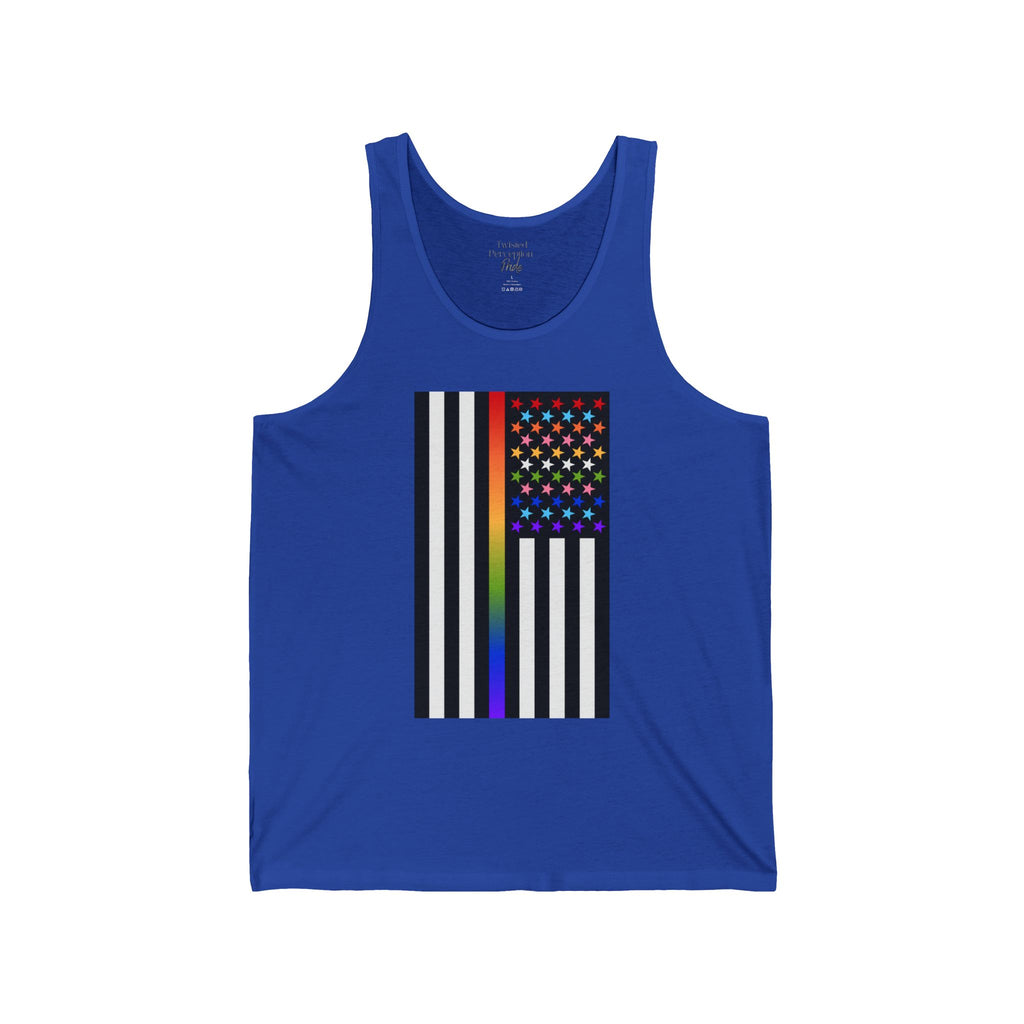Thin Queer Line American Flag Tank Top
